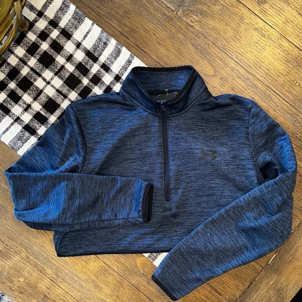 Under Armour Men’s Loose Fit Blue Half Zip Athletic Casual Sweatshirt Small NEW